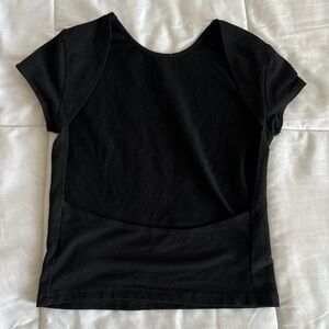 Edikted Black Short Sleeve Scoop Neck Tee